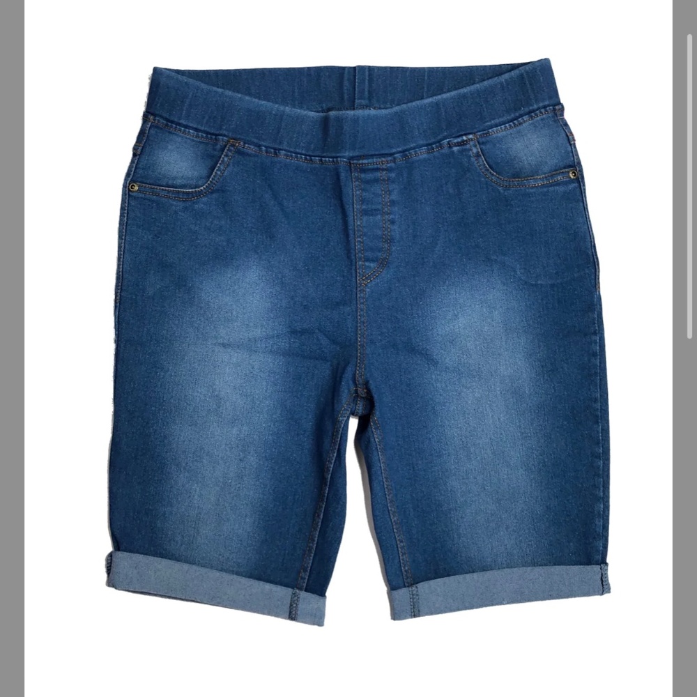 Denim Pull On Shorts